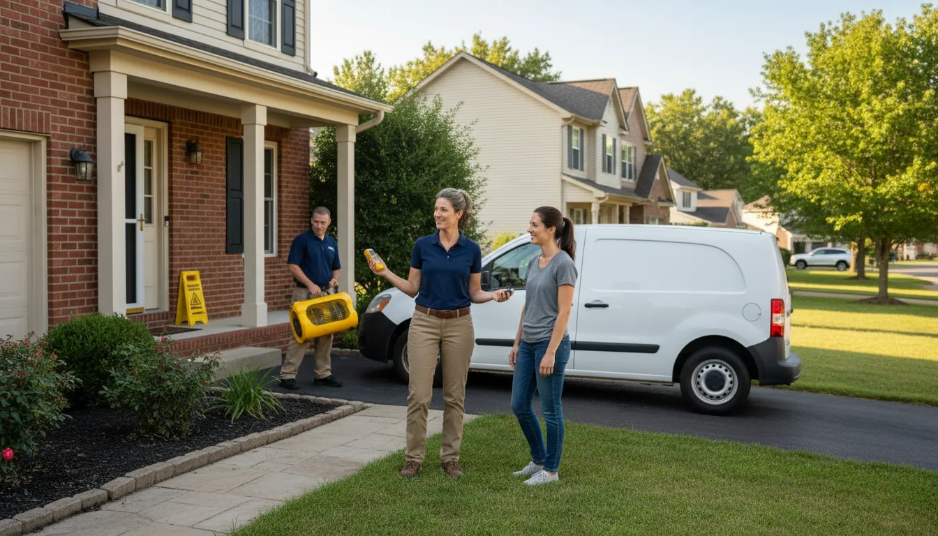 Water restoration image for Dehumidification And Cleanup Services in Milan, OH